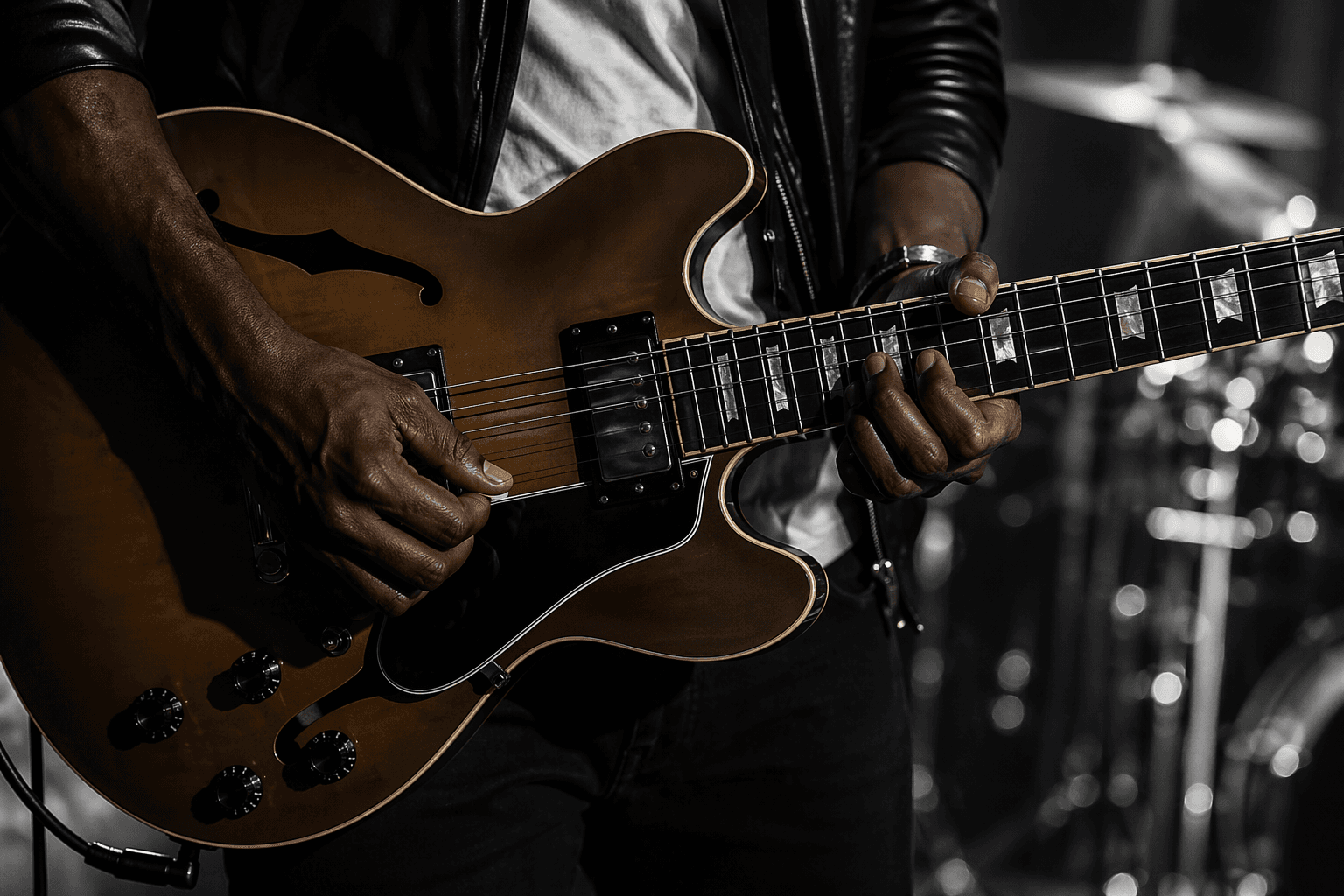 Professional stage, sound, and lighting setup